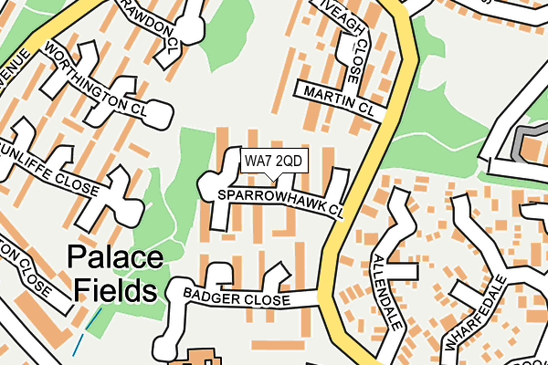 WA7 2QD map - OS OpenMap – Local (Ordnance Survey)