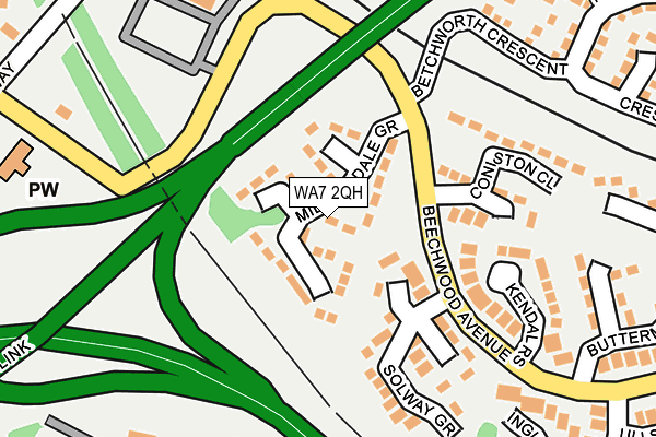 WA7 2QH map - OS OpenMap – Local (Ordnance Survey)