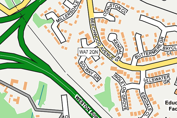 WA7 2QN map - OS OpenMap – Local (Ordnance Survey)