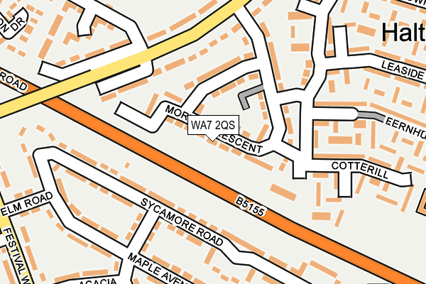 WA7 2QS map - OS OpenMap – Local (Ordnance Survey)