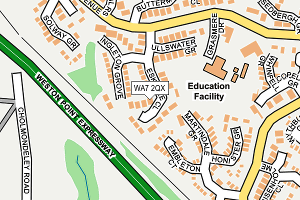 WA7 2QX map - OS OpenMap – Local (Ordnance Survey)