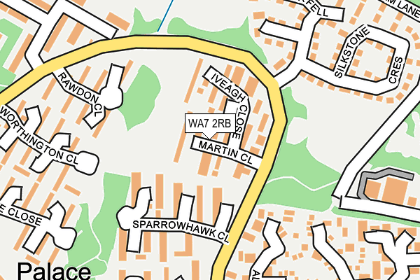 WA7 2RB map - OS OpenMap – Local (Ordnance Survey)