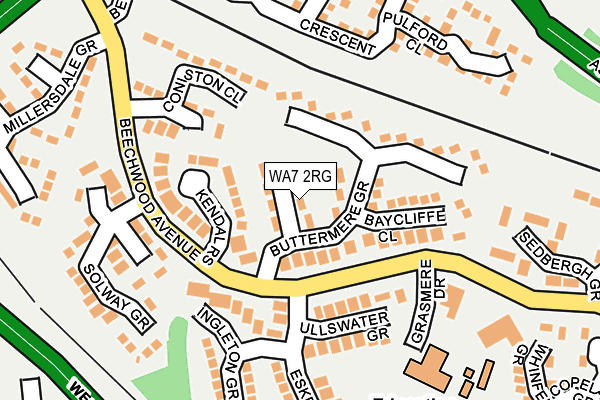 WA7 2RG map - OS OpenMap – Local (Ordnance Survey)