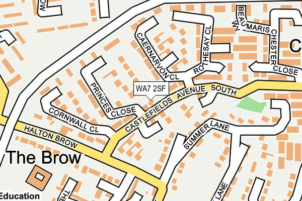 WA7 2SF map - OS OpenMap – Local (Ordnance Survey)