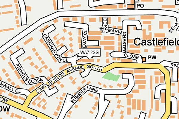 WA7 2SG map - OS OpenMap – Local (Ordnance Survey)
