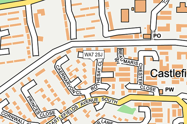 WA7 2SJ map - OS OpenMap – Local (Ordnance Survey)
