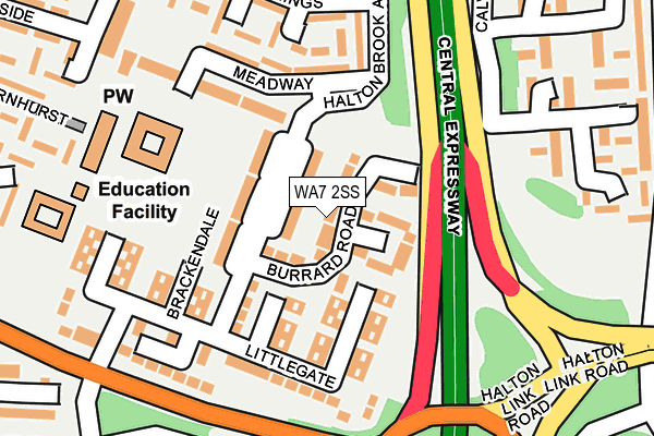 WA7 2SS map - OS OpenMap – Local (Ordnance Survey)