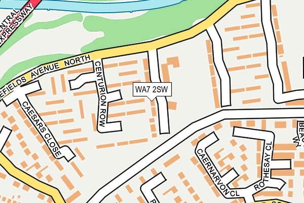 WA7 2SW map - OS OpenMap – Local (Ordnance Survey)