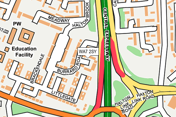 WA7 2SY map - OS OpenMap – Local (Ordnance Survey)