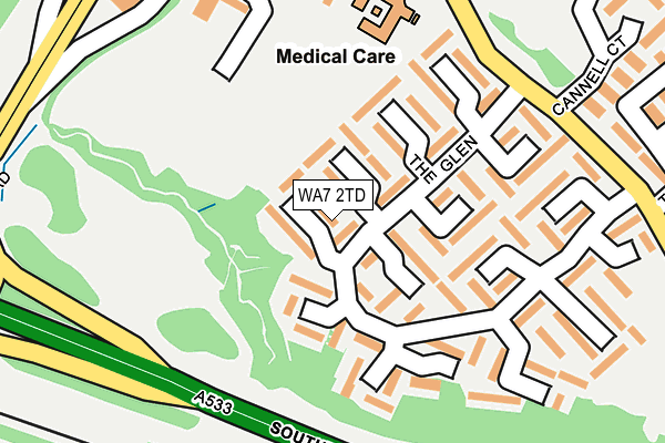WA7 2TD map - OS OpenMap – Local (Ordnance Survey)