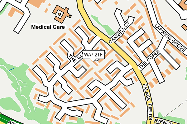 WA7 2TF map - OS OpenMap – Local (Ordnance Survey)
