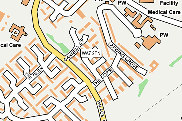 WA7 2TN map - OS OpenMap – Local (Ordnance Survey)
