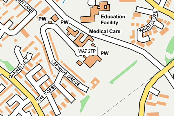 WA7 2TP map - OS OpenMap – Local (Ordnance Survey)