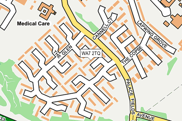 WA7 2TQ map - OS OpenMap – Local (Ordnance Survey)