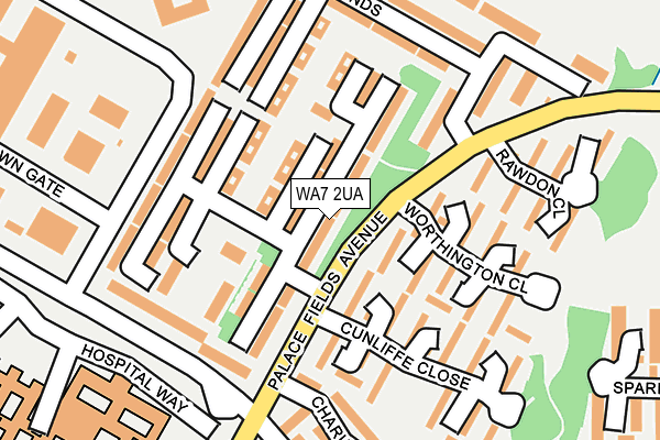 WA7 2UA map - OS OpenMap – Local (Ordnance Survey)