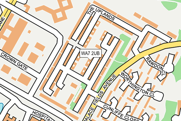 WA7 2UB map - OS OpenMap – Local (Ordnance Survey)