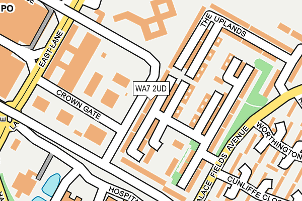 WA7 2UD map - OS OpenMap – Local (Ordnance Survey)