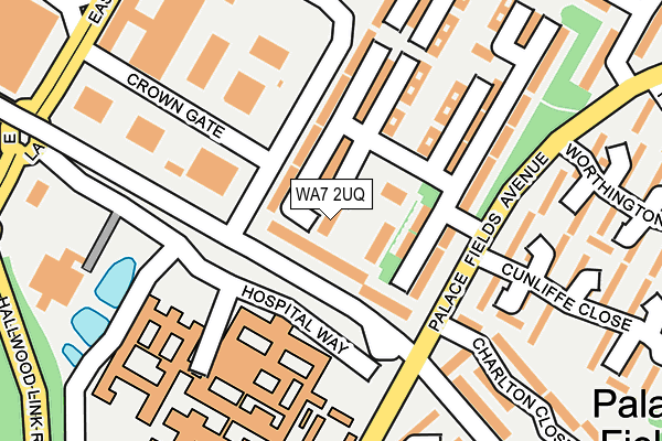 WA7 2UQ map - OS OpenMap – Local (Ordnance Survey)