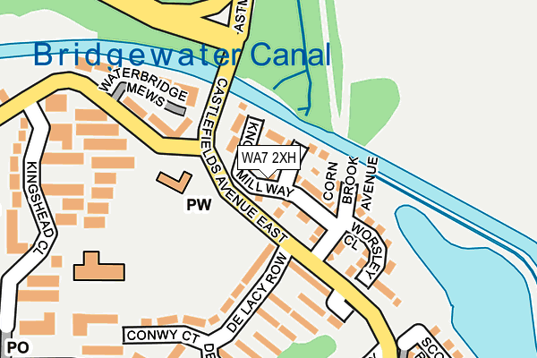 WA7 2XH map - OS OpenMap – Local (Ordnance Survey)