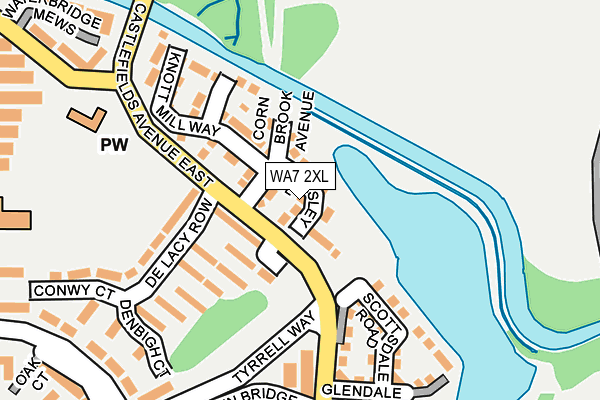 WA7 2XL map - OS OpenMap – Local (Ordnance Survey)