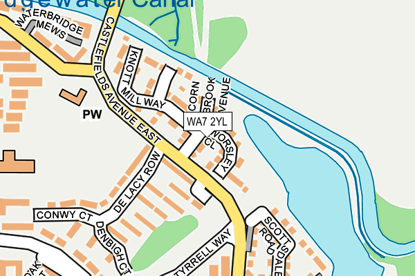 WA7 2YL map - OS OpenMap – Local (Ordnance Survey)
