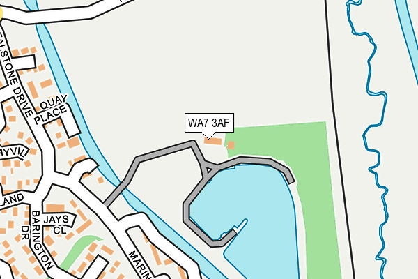 WA7 3AF map - OS OpenMap – Local (Ordnance Survey)