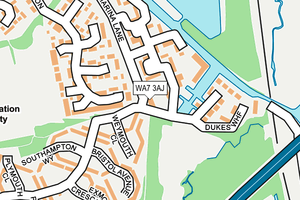 WA7 3AJ map - OS OpenMap – Local (Ordnance Survey)