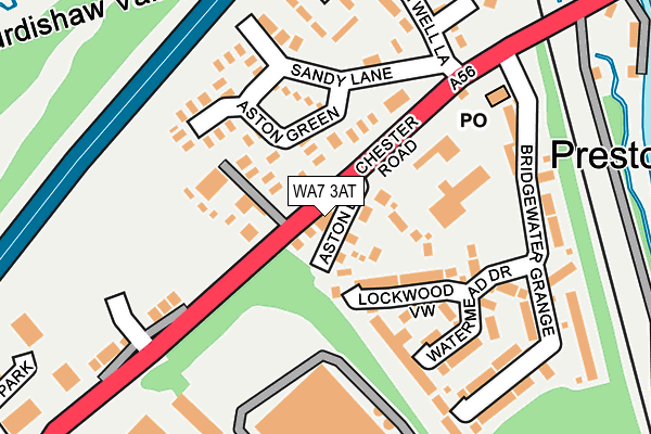 WA7 3AT map - OS OpenMap – Local (Ordnance Survey)