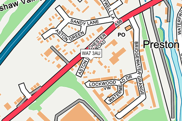 WA7 3AU map - OS OpenMap – Local (Ordnance Survey)