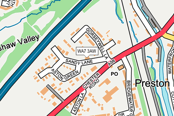 WA7 3AW map - OS OpenMap – Local (Ordnance Survey)