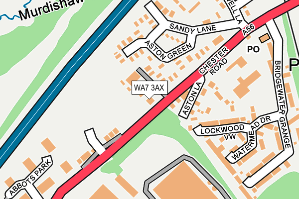 WA7 3AX map - OS OpenMap – Local (Ordnance Survey)
