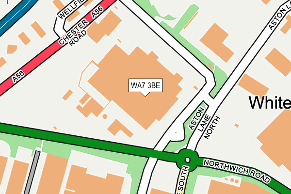 WA7 3BE map - OS OpenMap – Local (Ordnance Survey)
