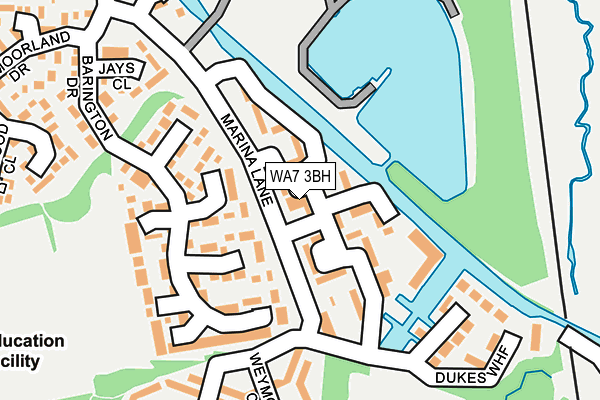WA7 3BH map - OS OpenMap – Local (Ordnance Survey)