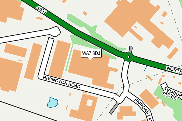 WA7 3DJ map - OS OpenMap – Local (Ordnance Survey)