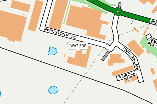 WA7 3DS map - OS OpenMap – Local (Ordnance Survey)