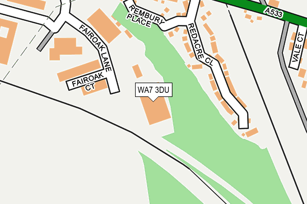 WA7 3DU map - OS OpenMap – Local (Ordnance Survey)