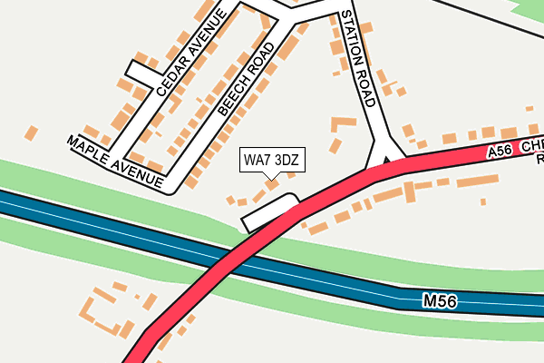 WA7 3DZ map - OS OpenMap – Local (Ordnance Survey)