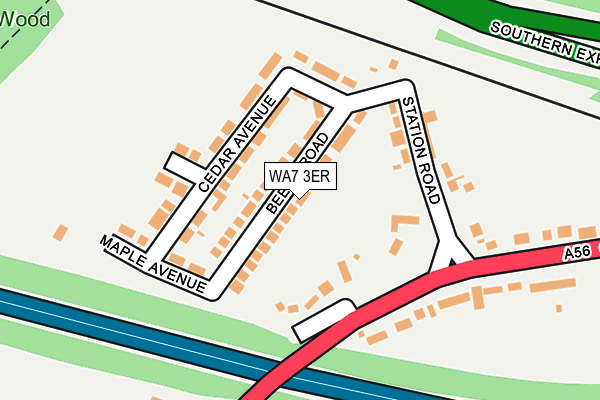 WA7 3ER map - OS OpenMap – Local (Ordnance Survey)
