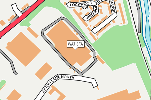 WA7 3FA map - OS OpenMap – Local (Ordnance Survey)