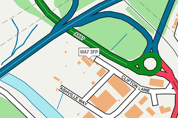WA7 3FP map - OS OpenMap – Local (Ordnance Survey)