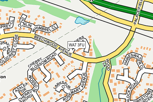 WA7 3FU map - OS OpenMap – Local (Ordnance Survey)