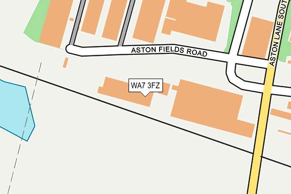 WA7 3FZ map - OS OpenMap – Local (Ordnance Survey)