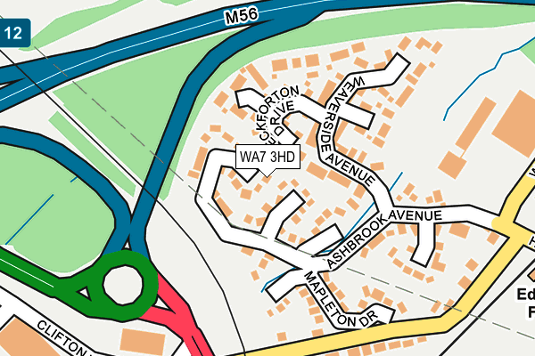 WA7 3HD map - OS OpenMap – Local (Ordnance Survey)