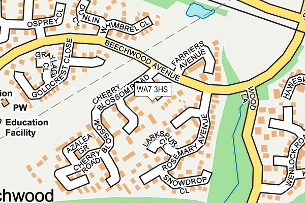 WA7 3HS map - OS OpenMap – Local (Ordnance Survey)