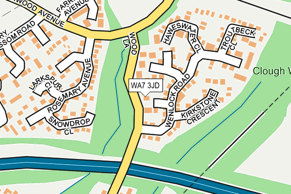 WA7 3JD map - OS OpenMap – Local (Ordnance Survey)
