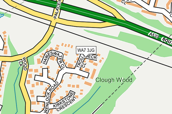 WA7 3JG map - OS OpenMap – Local (Ordnance Survey)