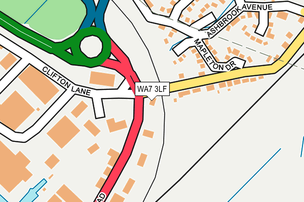 WA7 3LF map - OS OpenMap – Local (Ordnance Survey)