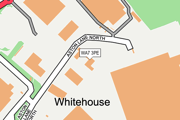 WA7 3PE map - OS OpenMap – Local (Ordnance Survey)