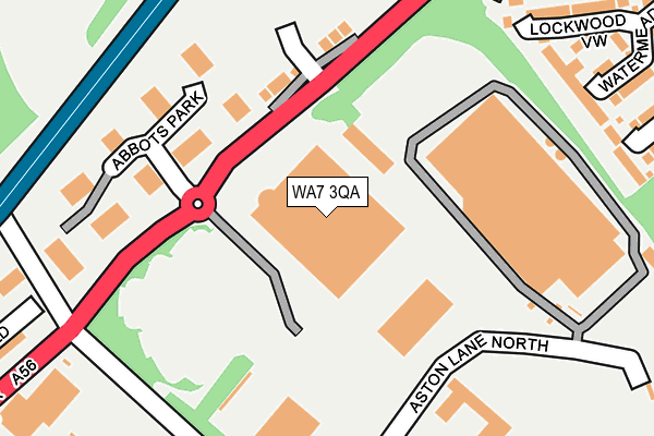 WA7 3QA map - OS OpenMap – Local (Ordnance Survey)
