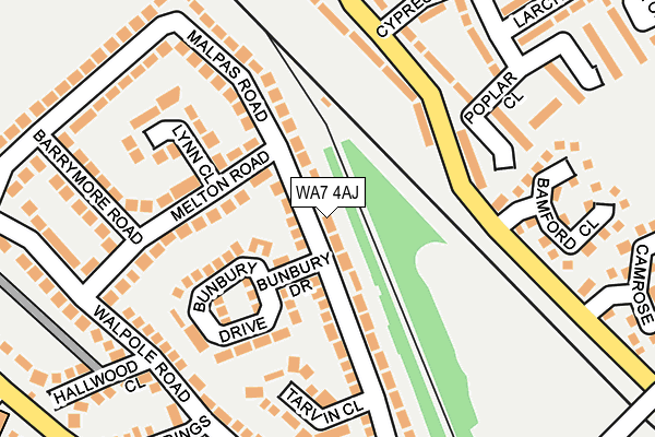 WA7 4AJ map - OS OpenMap – Local (Ordnance Survey)